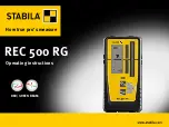 Stabila REC 500 RG Operating Instructions Manual preview