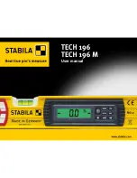 Preview for 1 page of Stabila TECH 196 User Manual