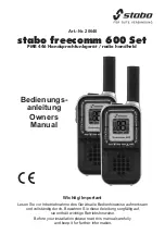 Preview for 1 page of stabo freecomm 600 PMR 446 Owner'S Manual