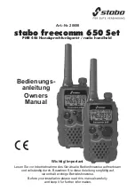 Предварительный просмотр 1 страницы stabo freecomm 650 Set Owner'S Manual