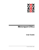 Preview for 1 page of Stack Motorsport DVL User Manual