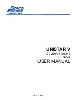 Preview for 1 page of Staco Energy Unistar V User Manual