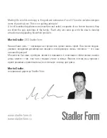 Preview for 25 page of Stadler Form Atlas Operating Instructions Manual