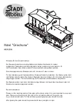 Preview for 1 page of Stadt im Modell Hotel Grischuna 9236 Manual