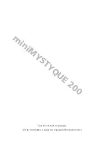 Preview for 16 page of Stage4 miniMYSTYQUE 200 User Manual