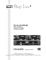 Preview for 1 page of Stageline CD-262DJ Instruction Manual