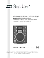 Preview for 1 page of Stageline CDMP-700USB Instruction Manual