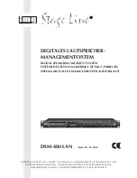 Preview for 1 page of Stageline DSM-480LAN Instruction Manual