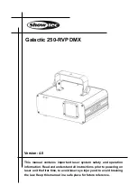 Stageline Galactic 250-RVP Manual preview