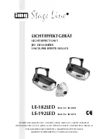 Stageline LE-182LED Instruction Manual preview