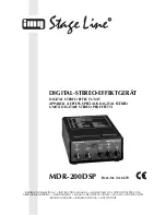 Preview for 1 page of Stageline MDR-200DSP Instruction Manual