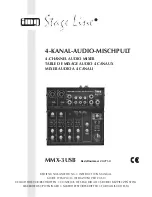 Preview for 1 page of Stageline MMX-3USB Instruction Manual