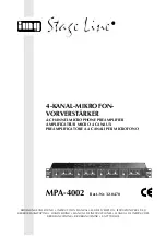 Stageline MPA-4002 Instruction Manual предпросмотр