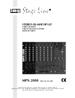 Предварительный просмотр 1 страницы Stageline mpx-2008 Instruction Manual