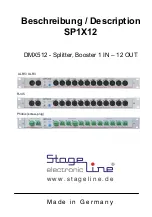 Preview for 1 page of Stageline SP1X12 Manual