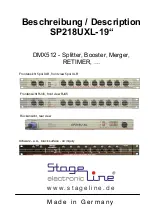 Stageline SP218UXL Description preview