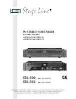 Stageline STA-500 Instruction Manual preview