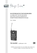 Preview for 1 page of Stageline TXS-862HSE Instruction Manual