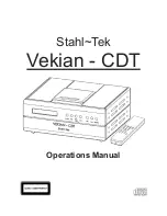 Stahl-Tek Vekian-CDT Operation Manual preview