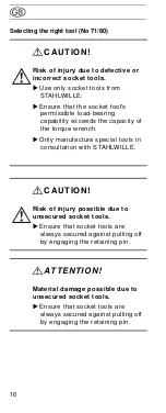 Preview for 16 page of Stahlwille 50030080 Instructions For Use Manual