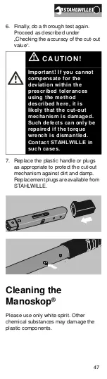 Preview for 21 page of Stahlwille Manoskop  721/15 Manual