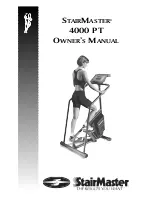 Preview for 1 page of Stairmaster 4000 PT series Owner'S Manual