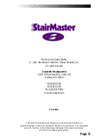 Preview for 2 page of Stairmaster 4000 PT series Owner'S Manual