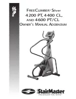 Stairmaster 4400 CL Owner'S Manual Addendum preview