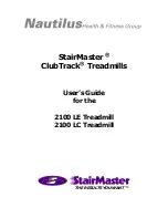 Preview for 1 page of Stairmaster ClubTrack 2100 LC User Manual