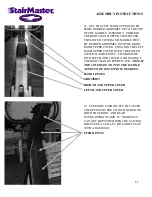 Предварительный просмотр 11 страницы Stairmaster FreeClimber 4400 Assembly Instructions Manual