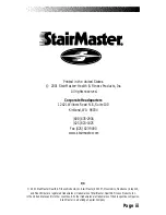 Preview for 2 page of Stairmaster MOMENTUM C40 Owner'S Manual