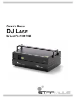 Stairville DJ Lase Pro 1000 RGB Owner'S Manual preview