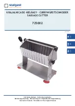 Preview for 1 page of Stalgast 725002 Instruction Manual