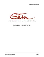 Предварительный просмотр 1 страницы Stam Audio SA-76 ADG User Manual