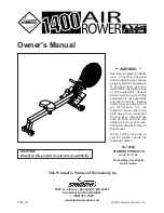 Preview for 1 page of Stamina 1400 AIR ROWER Owner'S Manual