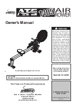 Stamina 1405 Air Rower Owner'S Manual preview