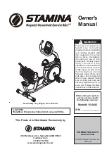 Предварительный просмотр 1 страницы Stamina 15-4845 Owner'S Manual