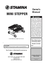 Предварительный просмотр 1 страницы Stamina 40-0041A Owner'S Manual