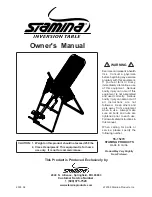 Предварительный просмотр 1 страницы Stamina 55-1527C Owner'S Manual