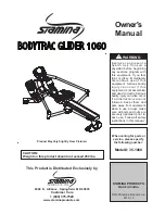 Предварительный просмотр 1 страницы Stamina BODYTRAC GLIDER 1060 Owner'S Manual