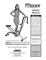 Stamina Brenda Dygraf's Fitrider Owner'S Manual preview