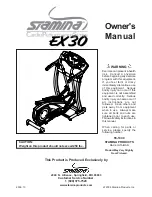 Preview for 1 page of Stamina EX 30 Owner'S Manual