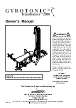 Stamina GYROTRONIC Transformer 2000 Owner'S Manual предпросмотр