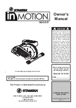 Preview for 1 page of Stamina InMotion E-1000 Owner'S Manual