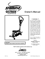 Stamina INSTRIDE 55-1615 Owner'S Manual preview