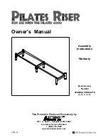 Предварительный просмотр 1 страницы Stamina PILATES RISER Owner'S Manual