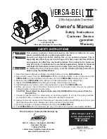 Предварительный просмотр 1 страницы Stamina VERSA-BELL II Owner'S Manual