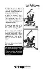 Preview for 12 page of Stamina Viper VG1500 Workout Manual