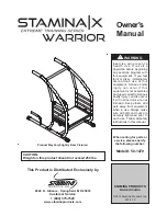 Предварительный просмотр 1 страницы Stamina X Warrior Owner'S Manual