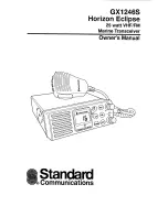 Standard Communications Horizon Eclipse GX1246S Owner'S Manual preview